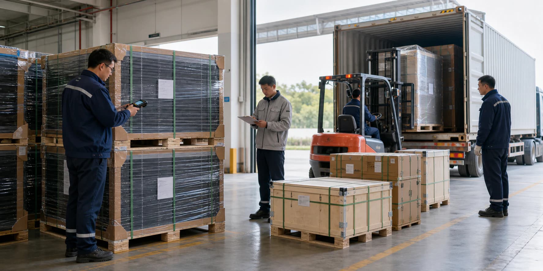 Rongkai solar equipment shipment inspection and export loading coordination