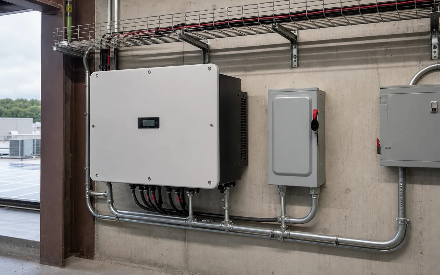 Illustrative equipment configuration for Commercial Rooftop Solar for a Local Warehouse — United States