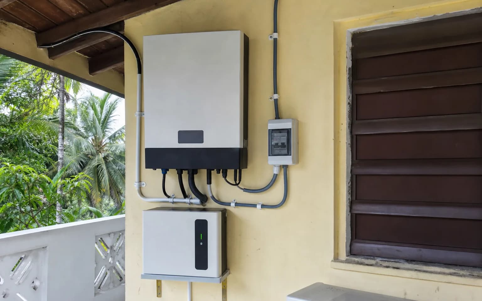 Illustrative equipment configuration for Guest Villa Solar Backup Supply Case — Jamaica