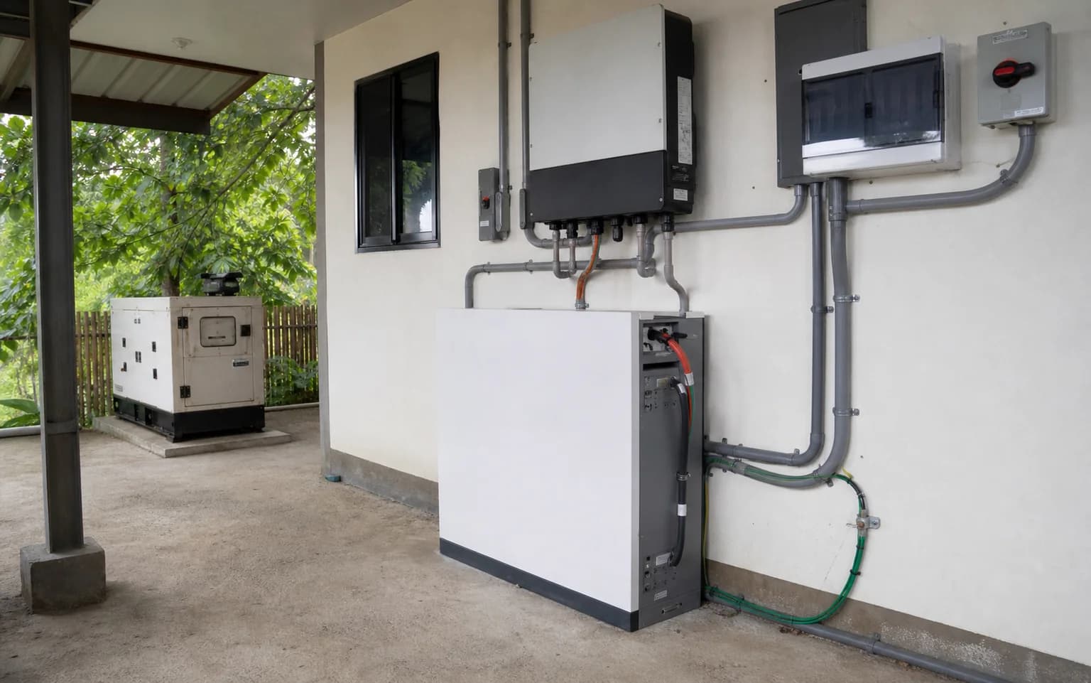 Illustrative equipment configuration for Island Guesthouse Solar + Storage System — Philippines