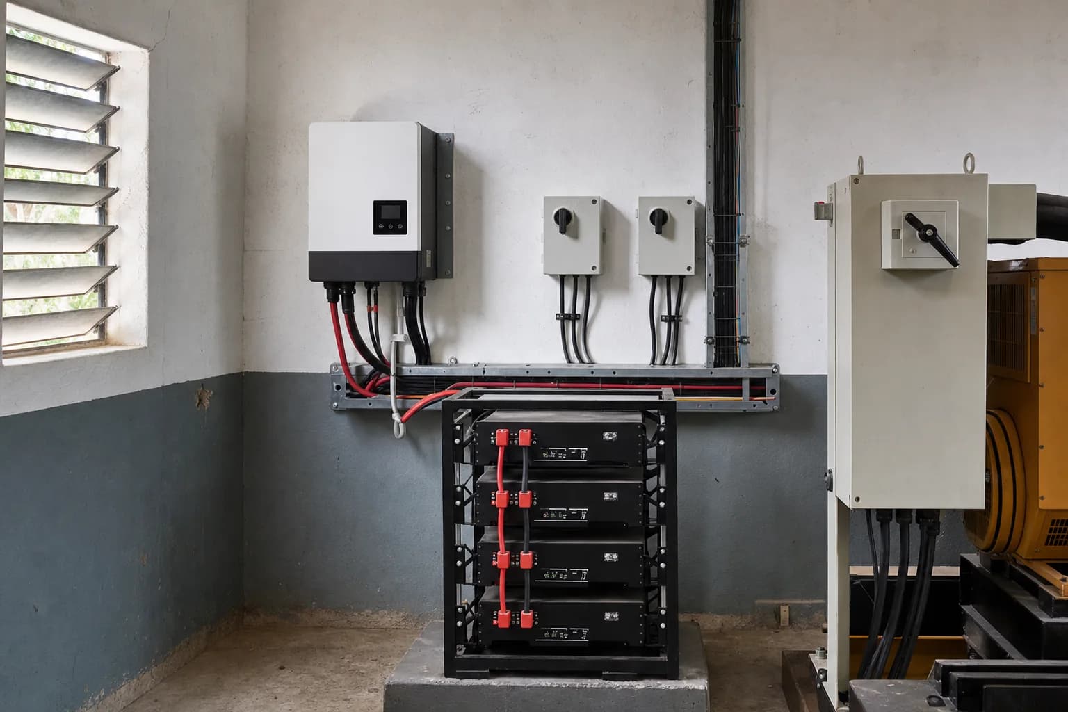 Illustrative equipment context for Commercial Solar + Storage Hybrid