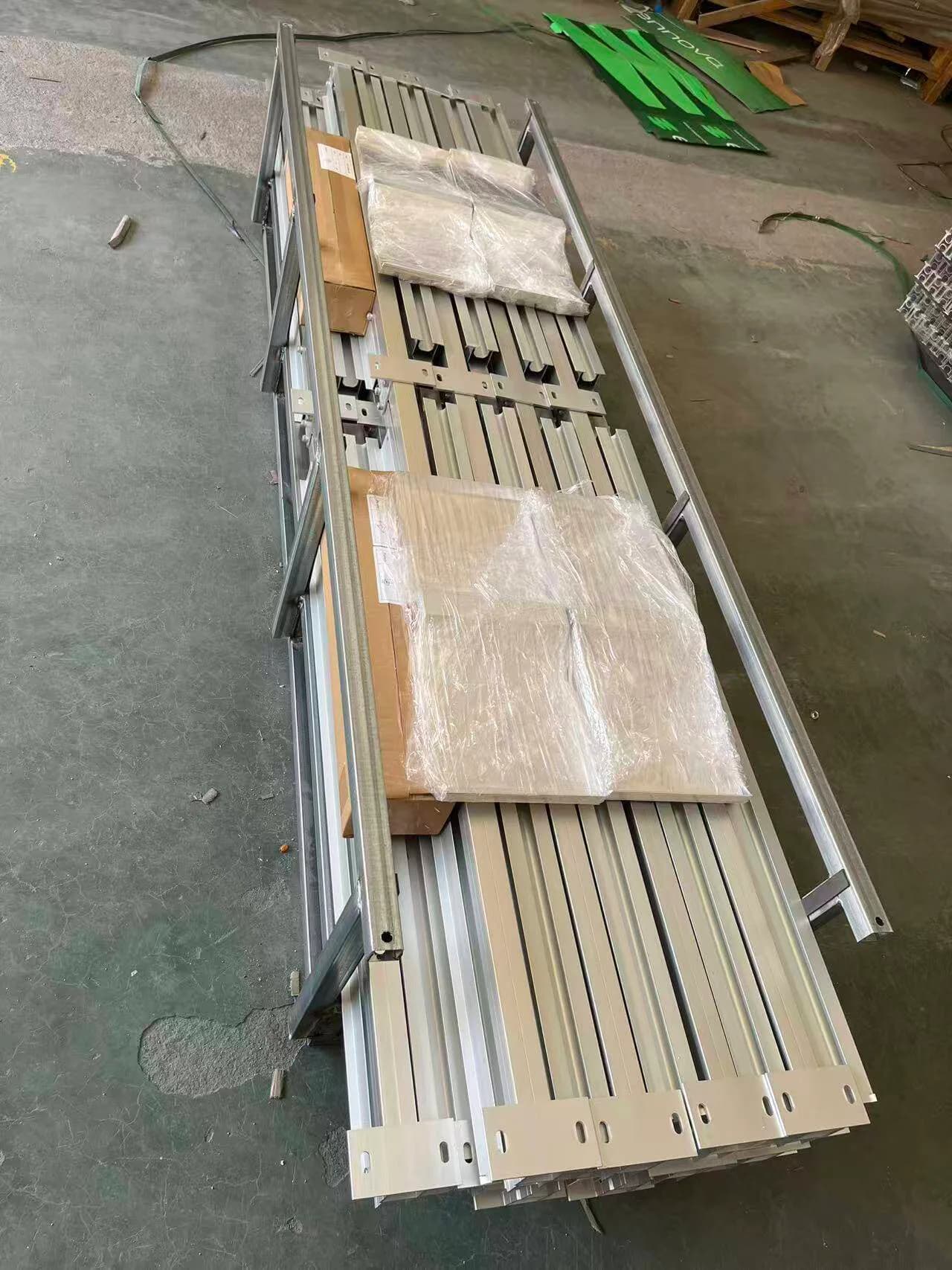 Rongkai Solar: Solar mounting components prepared in the warehouse.