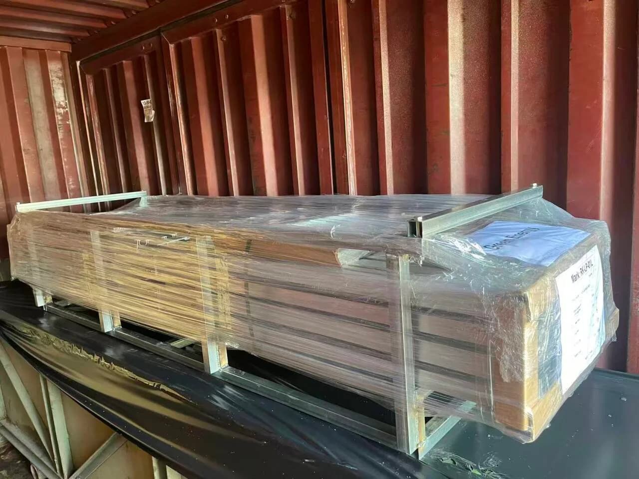 Rongkai Solar: Solar mounting components staged before shipment.
