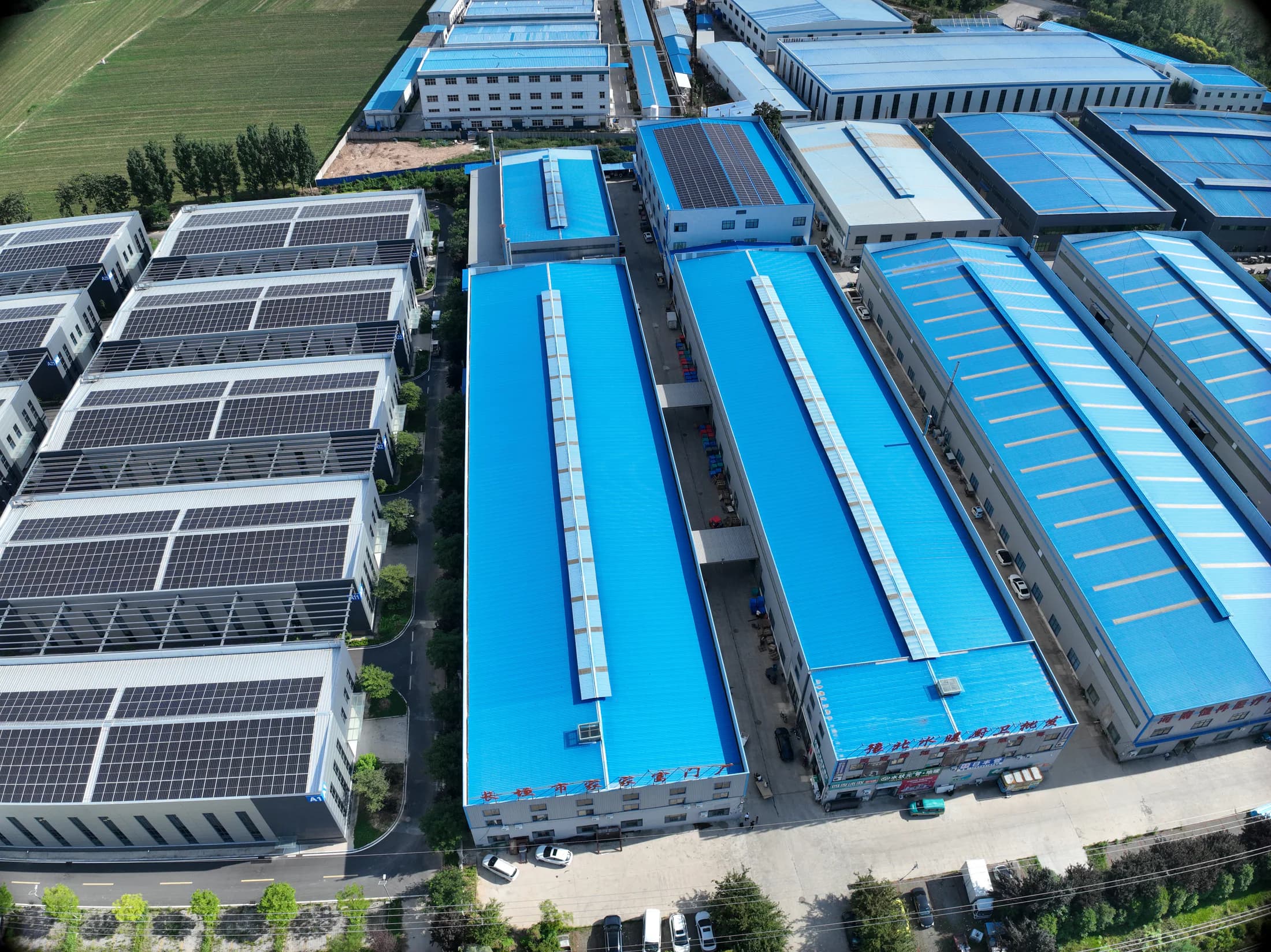 Rongkai Solar deployment area showing equipment and infrastructure for PV operations.