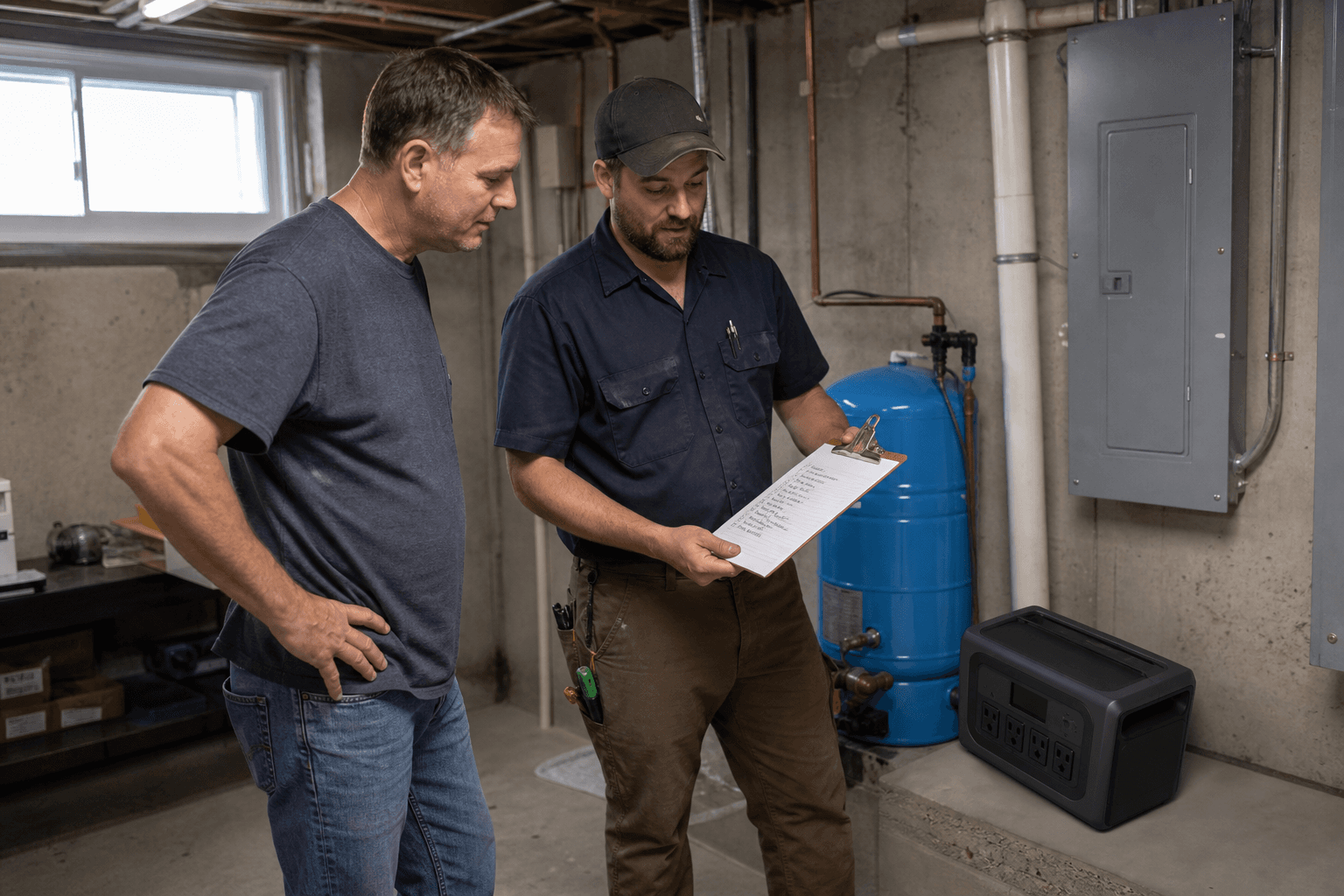 Can one backup power system run 120V and 240V loads at the same time?