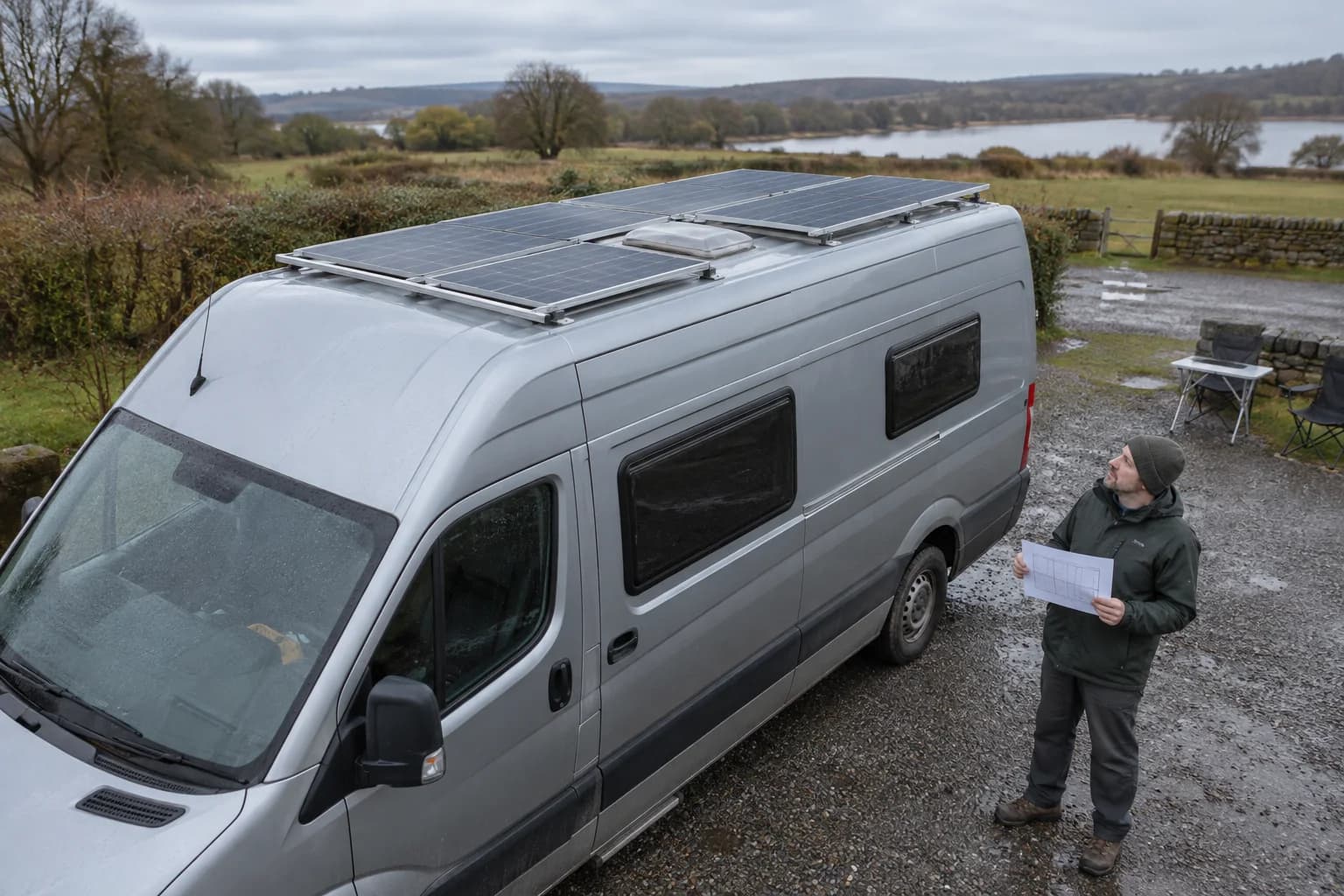 More solar panels or a better angle? Flat vs tilted solar for a campervan