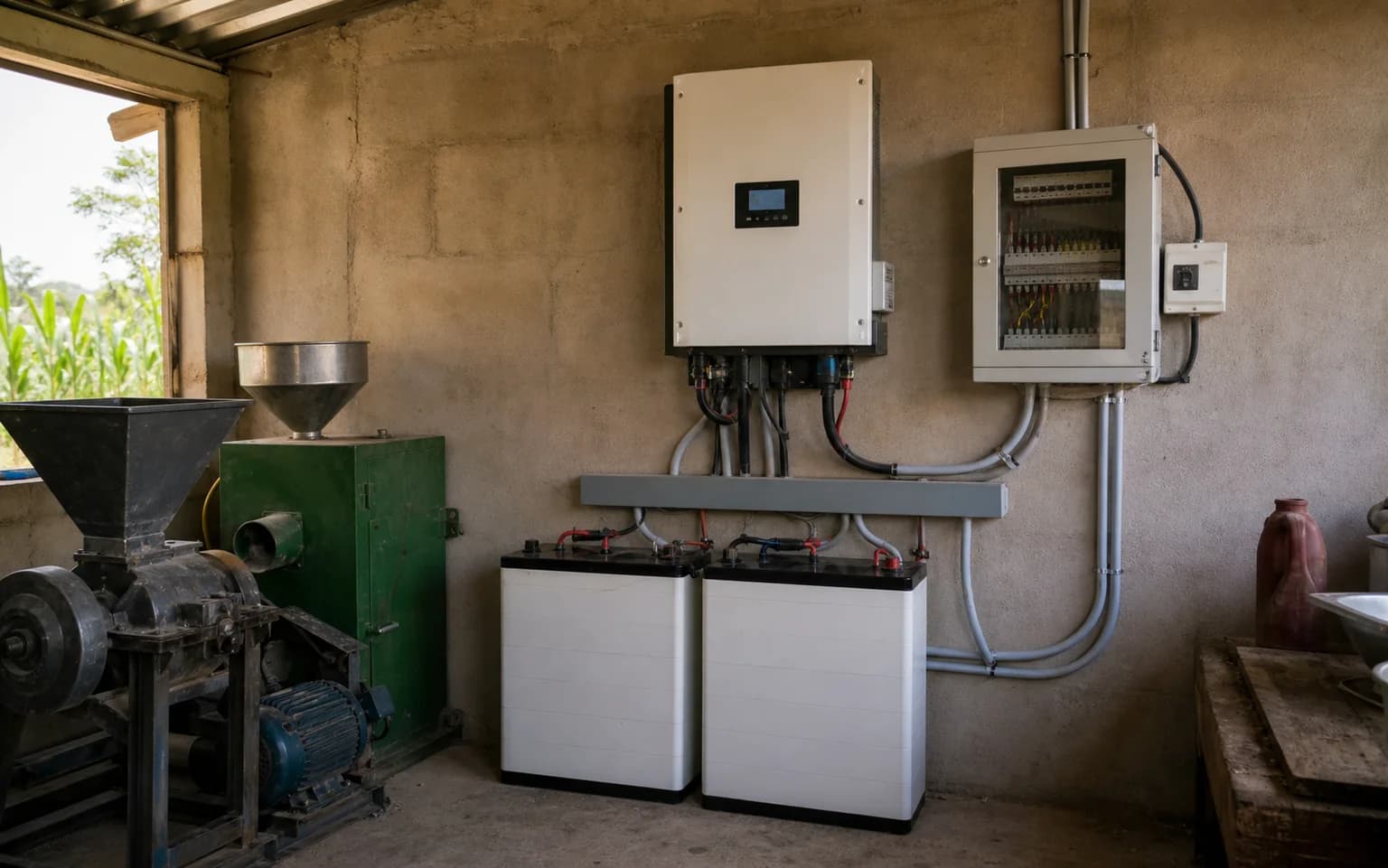 Rural Agro-Processing Solar System — Malawi equipment detail