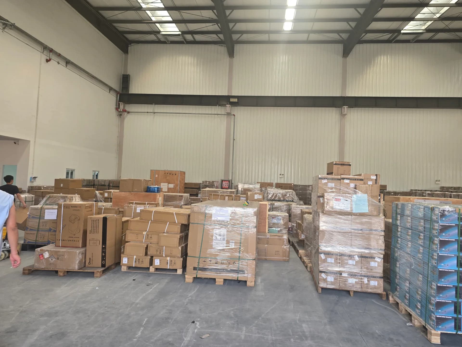 Rongkai Solar: Deye inverter stock prepared for order fulfillment.