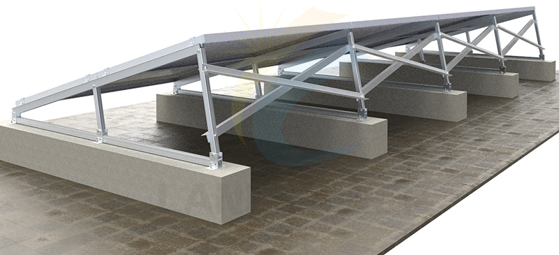concrete flat roof solar mounting