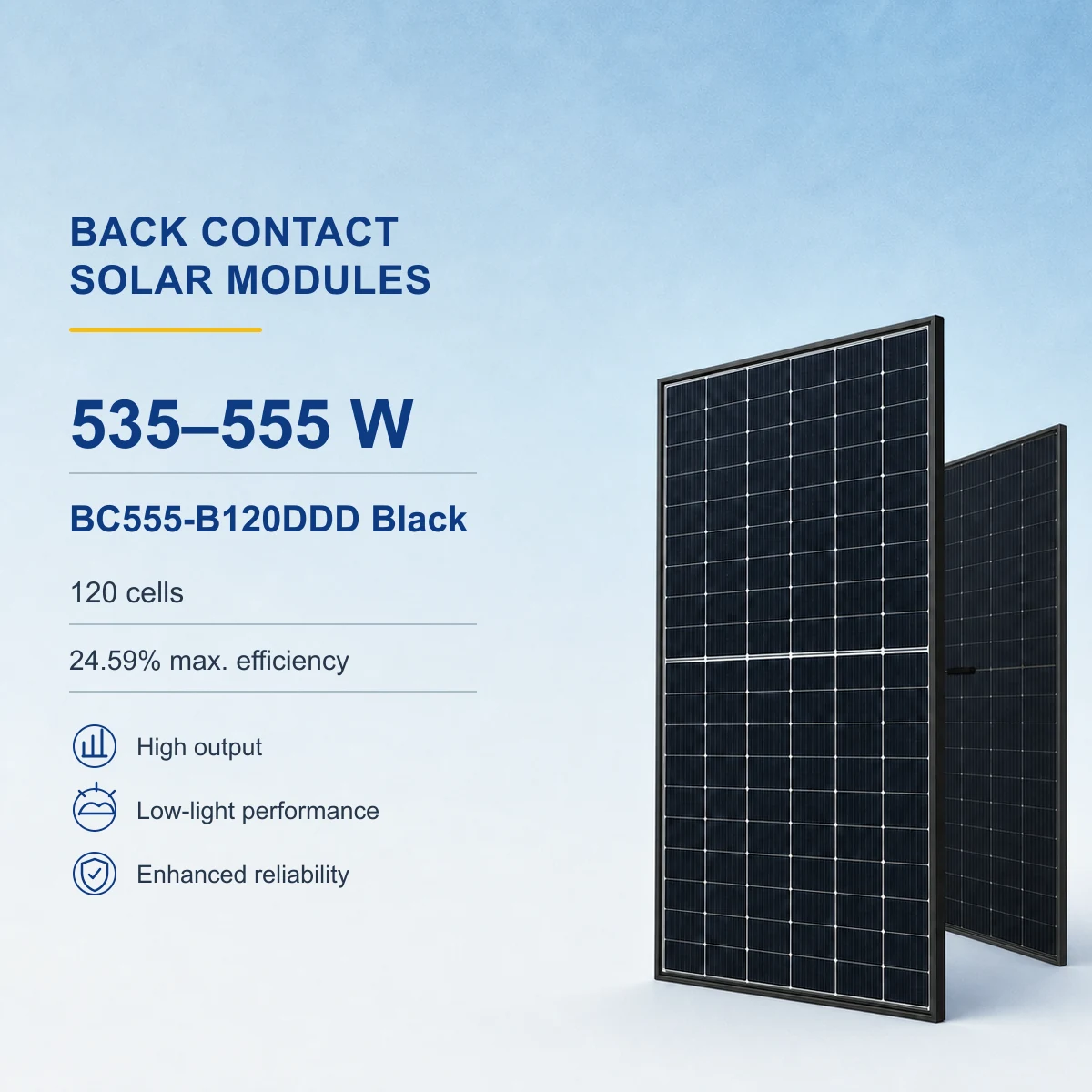 BC555-B120DDD Black Solar Module product image