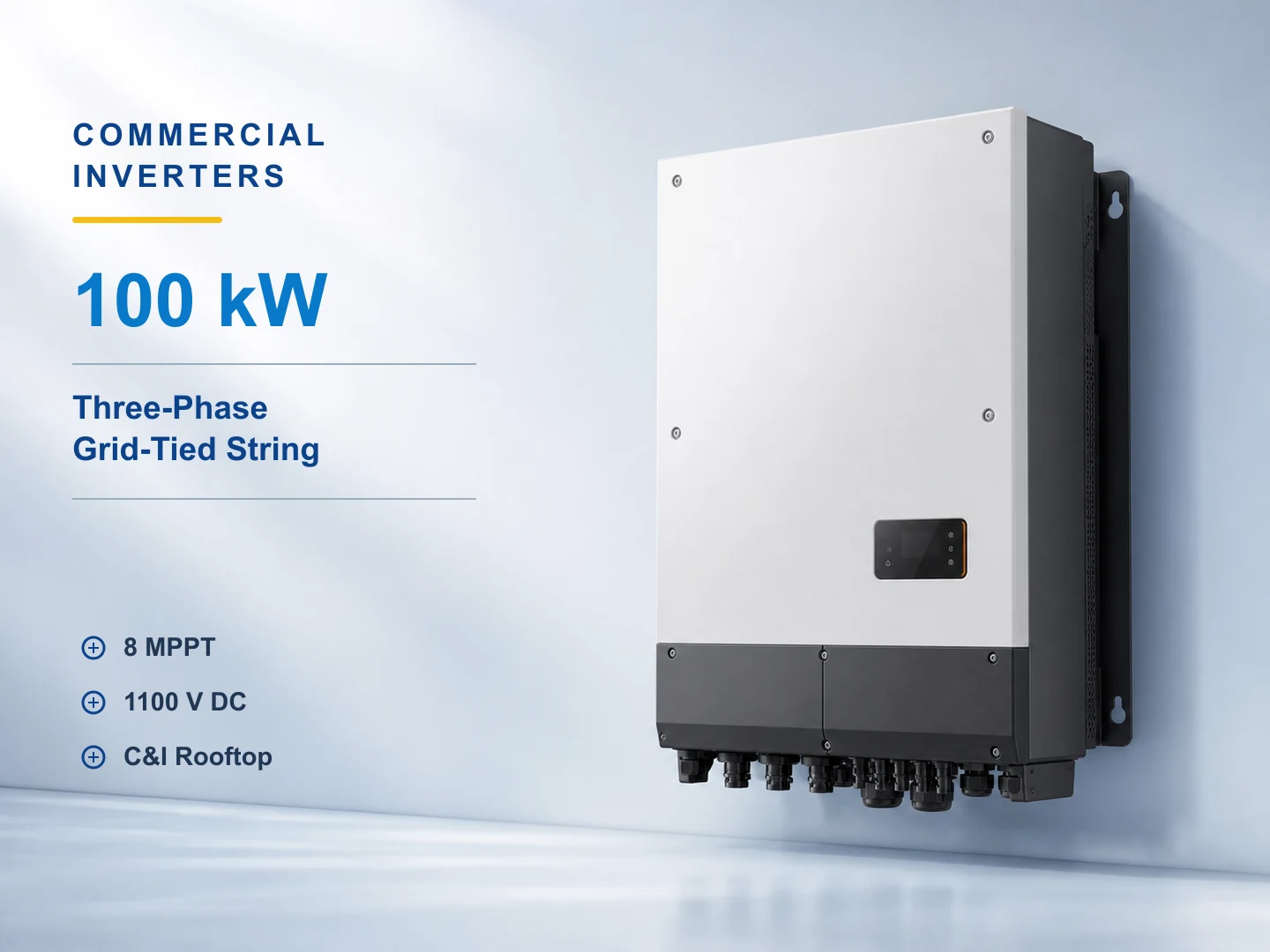 100kW Three-Phase Commercial String Inverter for residential solar systems
