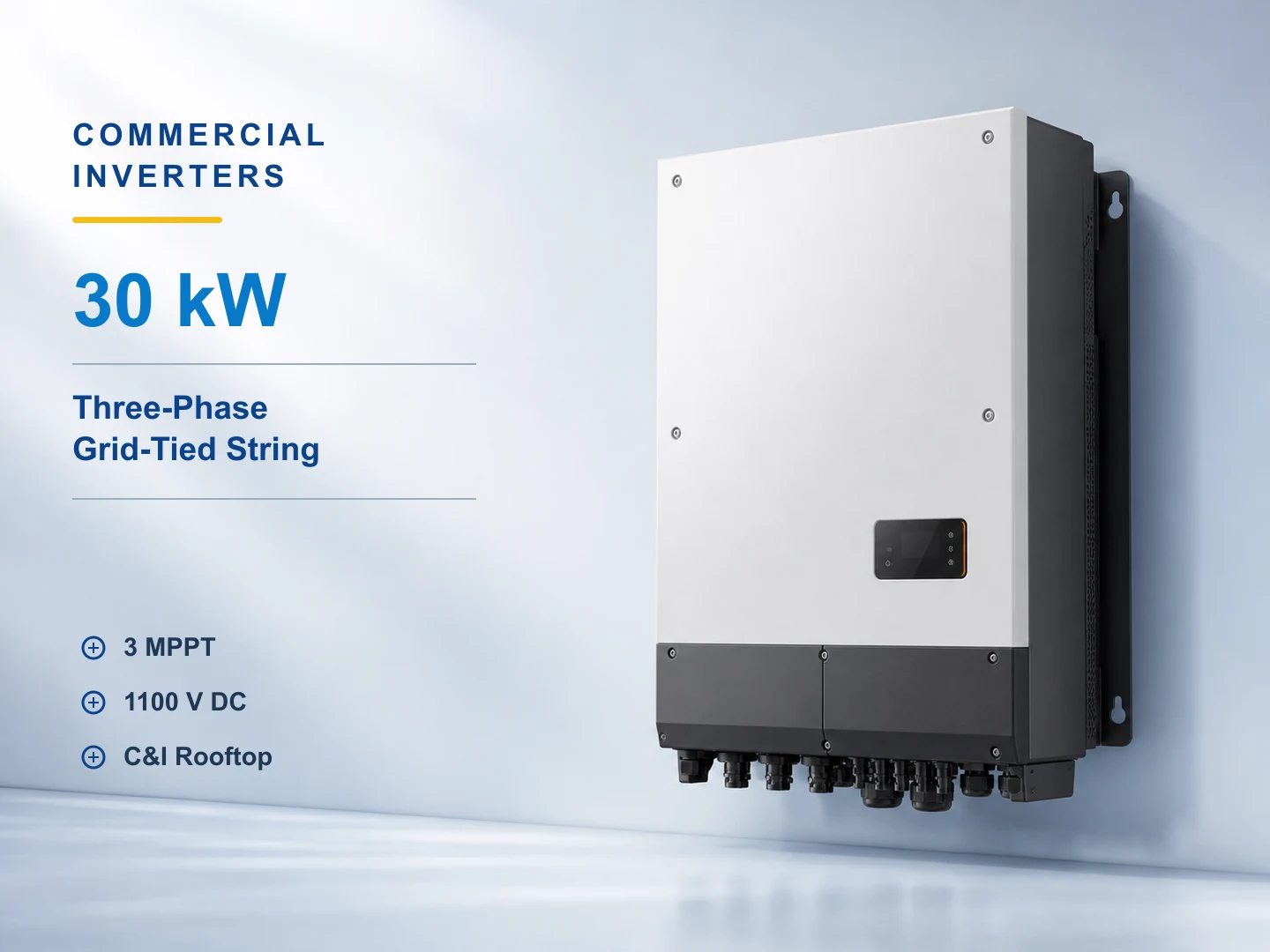 30kW Three-Phase Commercial String Inverter for residential solar systems