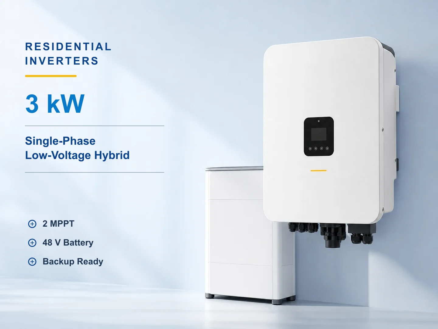 3kW Single-Phase Low-Voltage Hybrid Inverter for residential solar systems