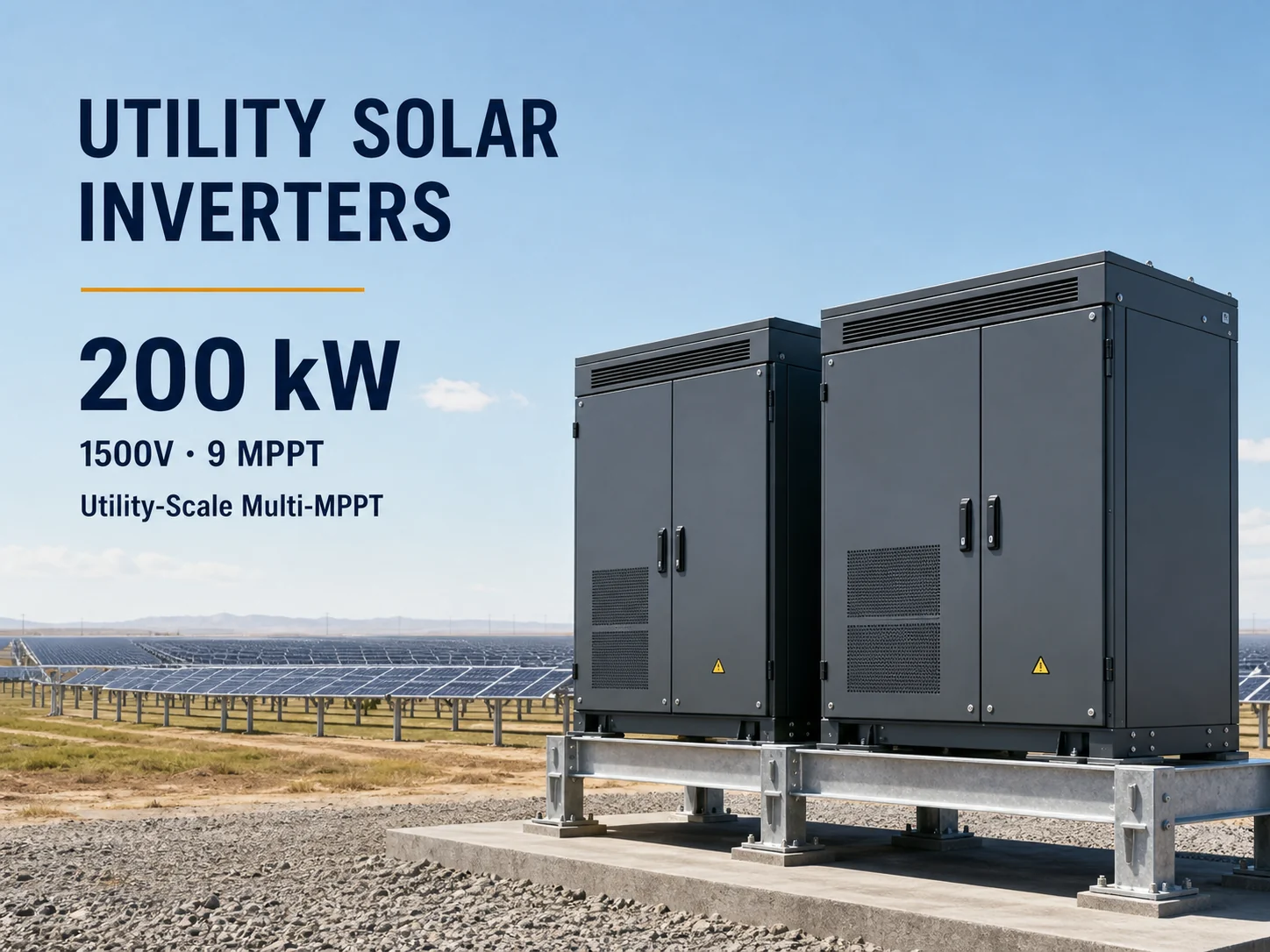 200kW / 215kVA 1500V Utility Multi-MPPT String Inverter for residential solar systems