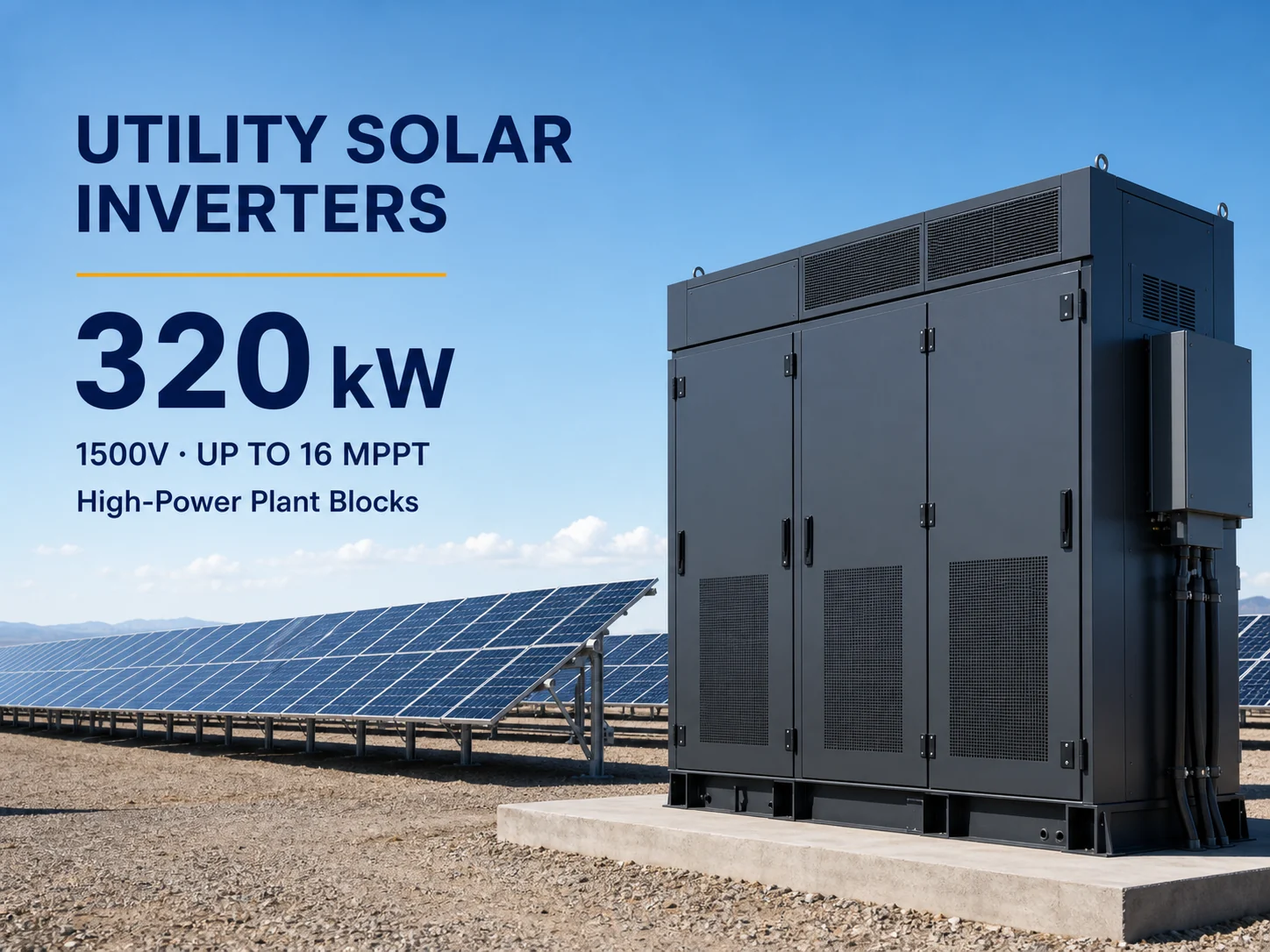 320kW 1500V Utility Multi-MPPT String Inverter for residential solar systems