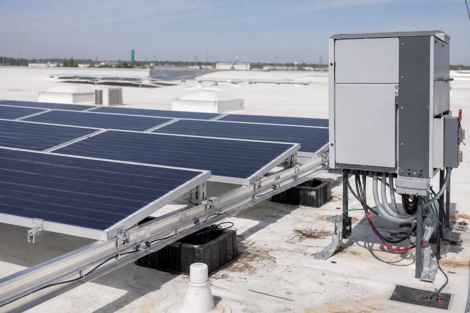 Commercial Rooftop Solar equipment configuration